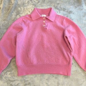 ⭐️ Barrie - 100% wool knit long sleeve Designer polo style sweater. EU size 36